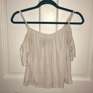 Full Tilt Cold Shoulder White Top